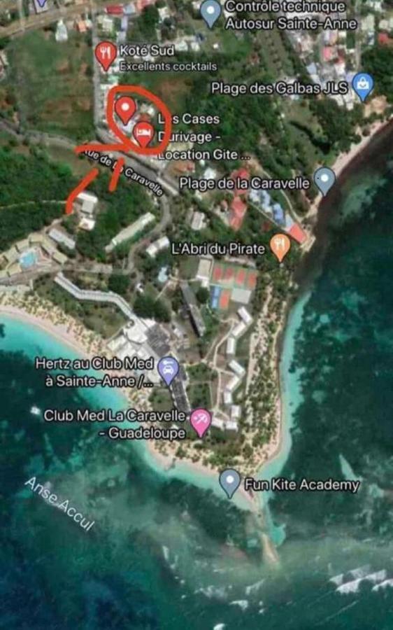 Le Sable Bleu - Evasion Tropicale A Sainte-Anne - Plage 5Min - Piscine - Parking - Logement Climatise - Vue Sur Les Palmiers - Parfait Pour Sejours En Famille Ou Entre Amis Exterior photo