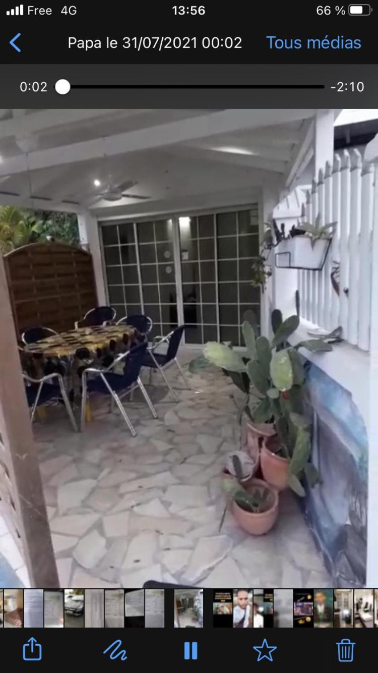 Le Sable Bleu - Evasion Tropicale A Sainte-Anne - Plage 5Min - Piscine - Parking - Logement Climatise - Vue Sur Les Palmiers - Parfait Pour Sejours En Famille Ou Entre Amis Exterior photo